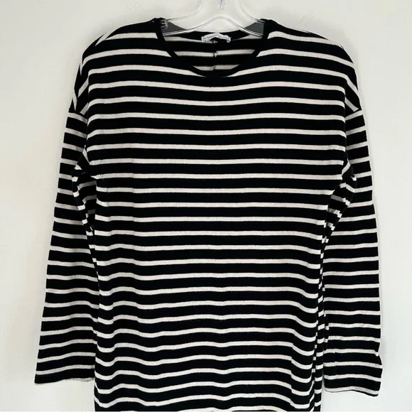 Zara Sweater Dress Striped Long Sleeves Black and White Size Small - Picture 3 of 15